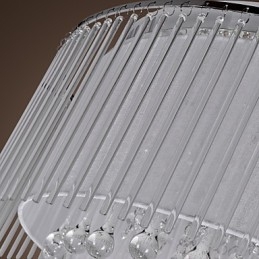 Moderne zeitgenössische Kristall galvanisierte Unterputzleuchte