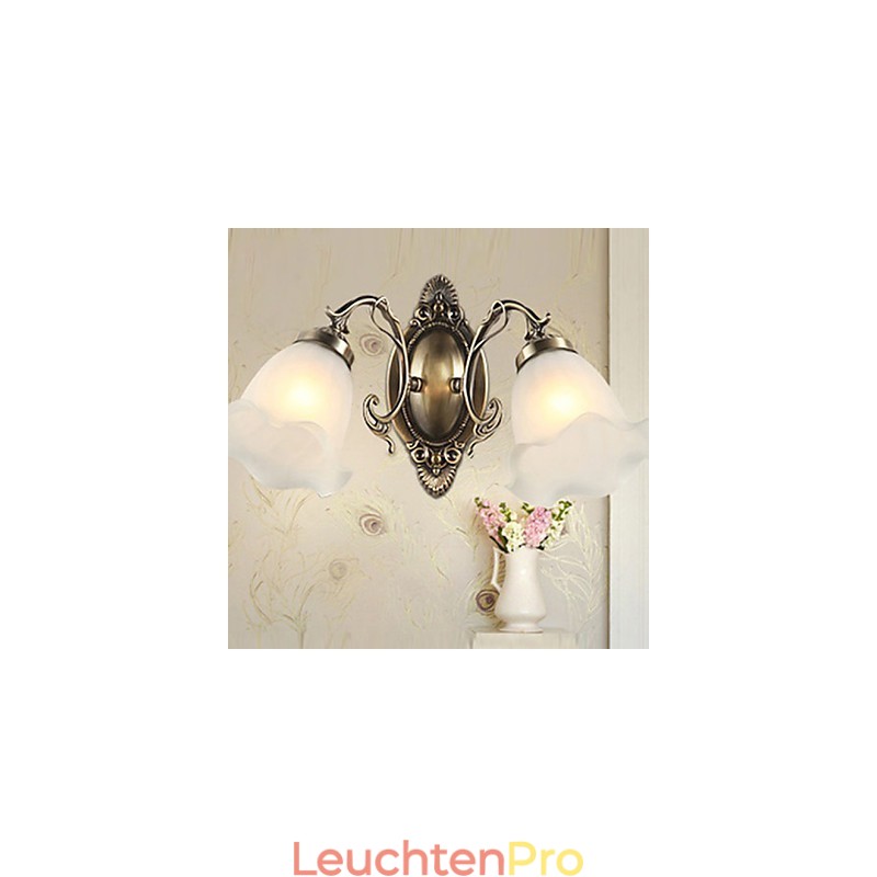 Retro Glas Einfache Europäische Moderne Eleganz Schmiedeeisen Wand Lampe Licht