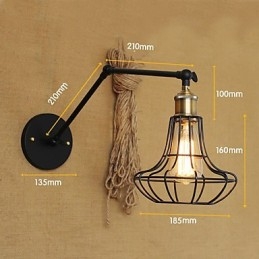 Wandleuchten Swing Lights Lesewandleuchten Mini-Stil Rustikal Lodge Metall