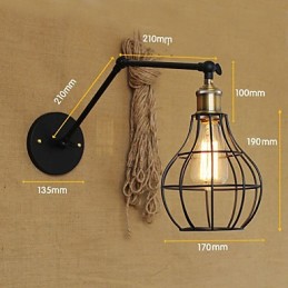 Wandleuchten Swing Lights Lesewandleuchten Mini-Stil Rustikal Lodge Metall