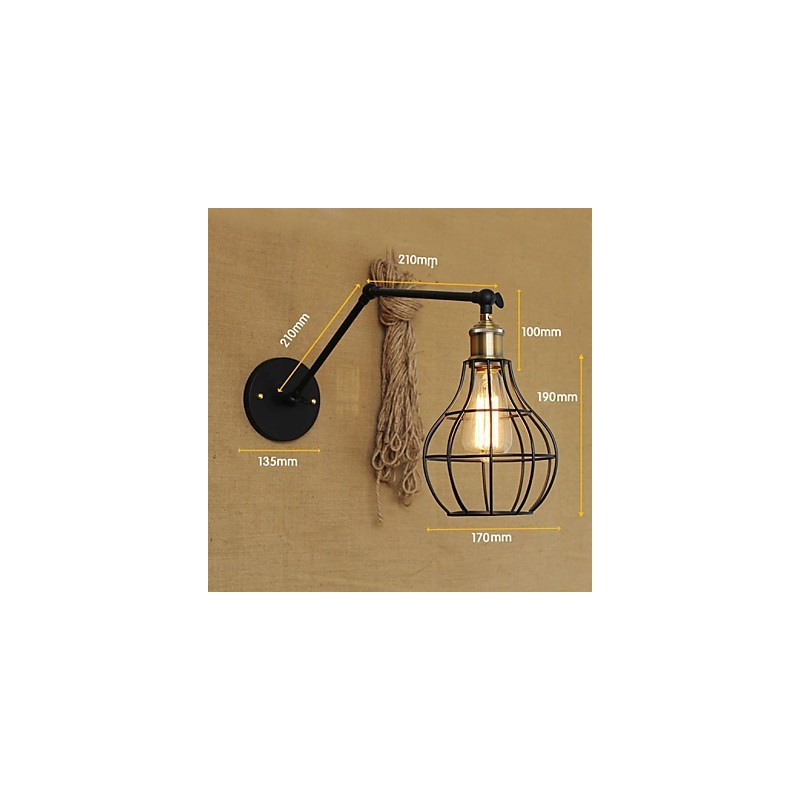 Wandleuchten Swing Lights Lesewandleuchten Mini-Stil Rustikal Lodge Metall