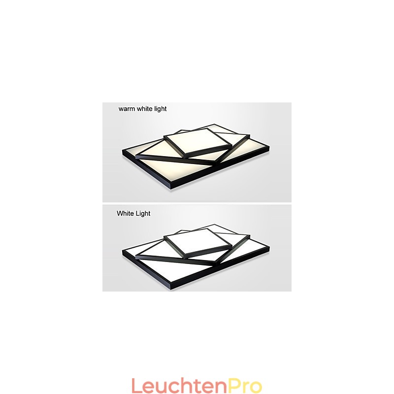 Quadratische, bündige, moderne Deckenleuchte