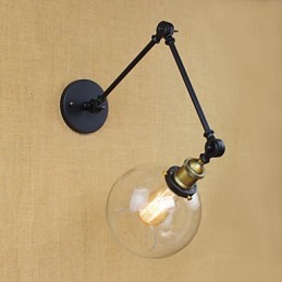 Der lange Arm der Glaswand aus Eisen, industriell, kreativ, teleskopisch, für Schlafzimmer, Retro, nostalgisch, Restaurant, faltbar, Gang