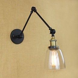 Der lange Arm der Glaswand aus Eisen, industriell, kreativ, teleskopisch, für Schlafzimmer, Retro, nostalgisch, Restaurant, faltbar, Gang