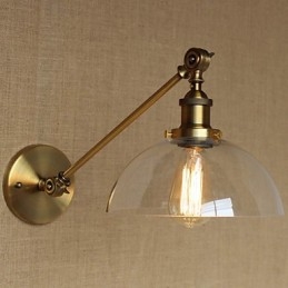 Die Eisen Glas Bronze Messing Arm Stil Retro Kreative Amerikanischen Land Halle Schlafzimmer Wand Lampe