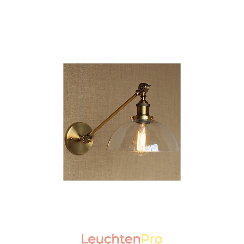 Die Eisen Glas Bronze Messing Arm Stil Retro Kreative Amerikanischen Land Halle Schlafzimmer Wand Lampe