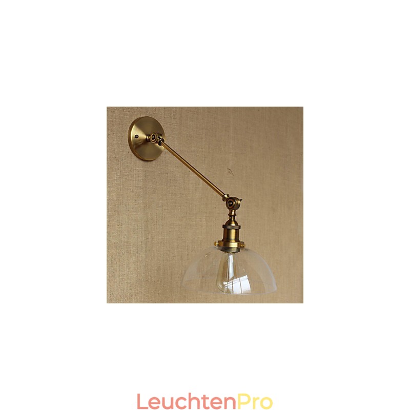 Die Eisen Glas Bronze Messing Arm Stil Retro Kreative Amerikanischen Land Halle Schlafzimmer Wand Lampe
