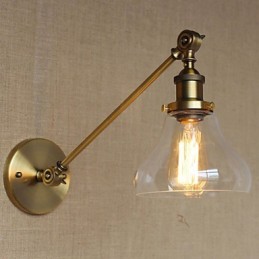 Die Eisen Glas Bronze Messing Arm Stil Retro Kreative Amerikanischen Land Halle Schlafzimmer Wand Lampe