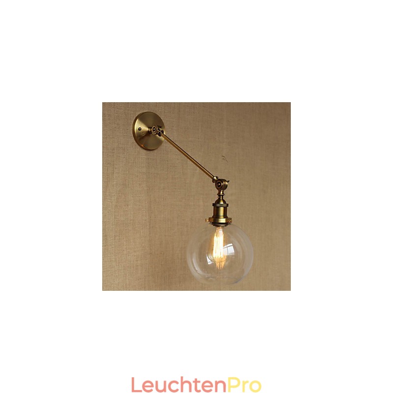 Die Eisen Glas Bronze Messing Arm Stil Retro Kreative Amerikanischen Land Halle Schlafzimmer Wand Lampe