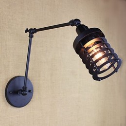 Stil Bett Hotel Restaurant Projekt Eisen Arm Doppel Retro Vintage Schwarz Gürtel Wand Lampe Schalter