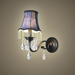 Kristall-Wandlampe mit Stoff-Lampenschirm – Bestseller in Europa und den USA