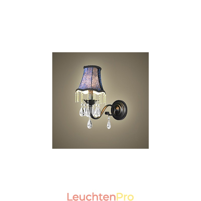 Kristall-Wandlampe mit Stoff-Lampenschirm – Bestseller in Europa und den USA
