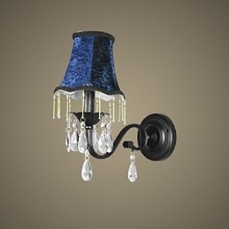 Kristall-Wandlampe mit Stoff-Lampenschirm – Bestseller in Europa und den USA