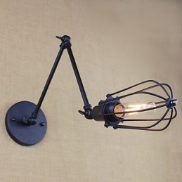 Stil Bett Hotel Restaurant Projekt Eisen Arm Doppel Retro Vintage Schwarz Gürtel Wand Lampe Schalter