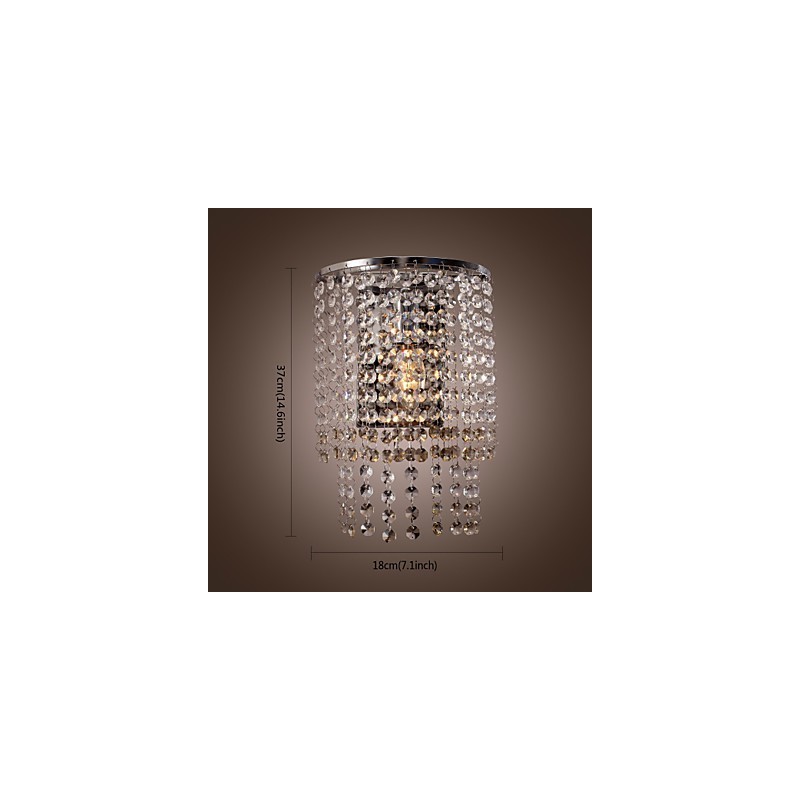 Moderne Kristall-Wandleuchte mit 1 Licht