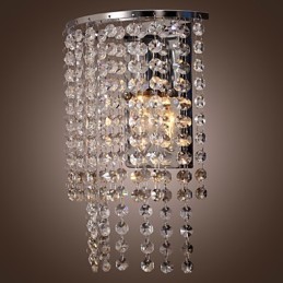 Moderne Kristall-Wandleuchte mit 1 Licht