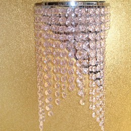 Moderne Kristall-Wandleuchte mit 2 Lichtern