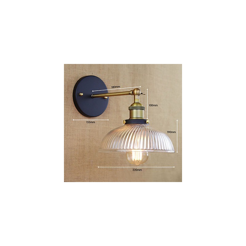American Country Retro Creative Personality Popular Decorative Glass Wall Lamp