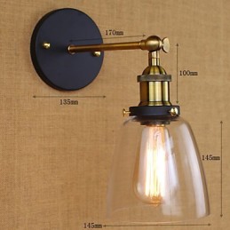 Nostalgischer amerikanischer Exporthandel der Originalmodelle, ländliche, industrielle und dekorative Wandleuchte