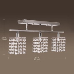 Linearer Kronleuchter Island Light Crysal 3 Lichter