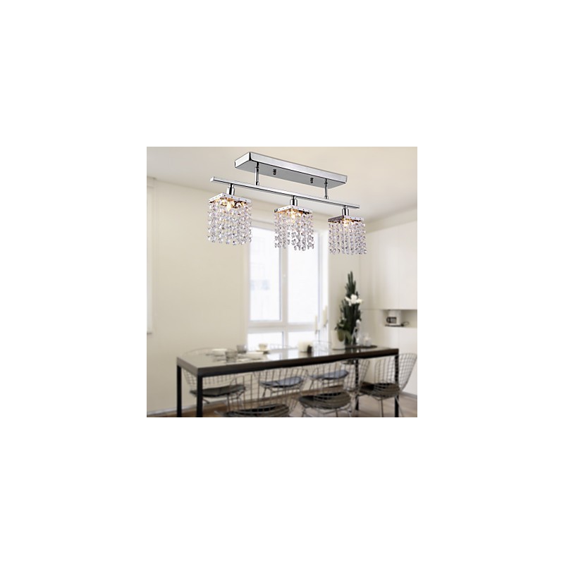 Linearer Kronleuchter Island Light Crysal 3 Lichter