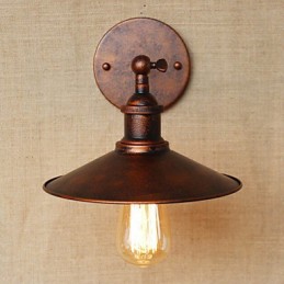 Minimalistischen Industriellen Stil Villa Vor Der Kirche Gang Nostalgischen Regenschirm Rot Bronze Dekorative Wand Leuchte