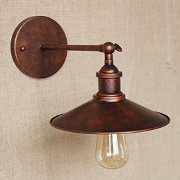 Minimalistischen Industriellen Stil Villa Vor Der Kirche Gang Nostalgischen Regenschirm Rot Bronze Dekorative Wand Leuchte