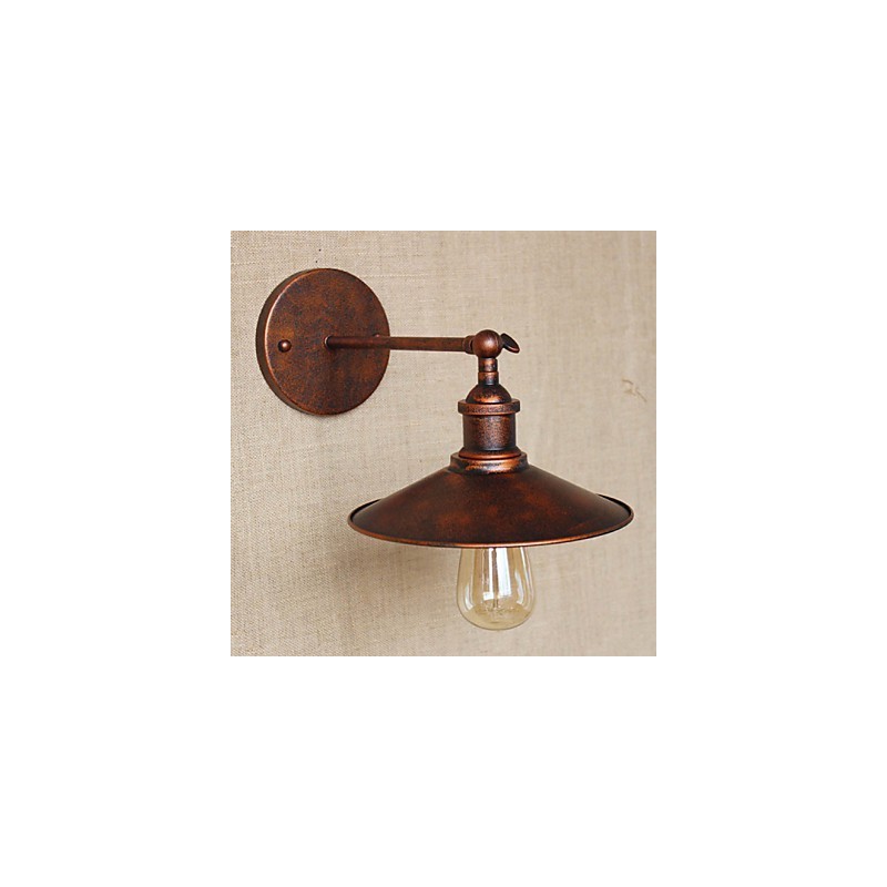 Minimalistischen Industriellen Stil Villa Vor Der Kirche Gang Nostalgischen Regenschirm Rot Bronze Dekorative Wand Leuchte