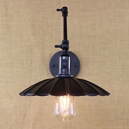 Schlafzimmer Nacht Lampe Hotel Engineering Restaurant Retro Matte Schwarz Gürtel Lange Arm Doppel Schalter Wand