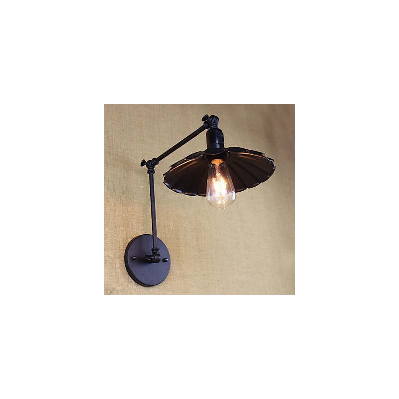 Schlafzimmer Nacht Lampe Hotel Engineering Restaurant Retro Matte Schwarz Gürtel Lange Arm Doppel Schalter Wand