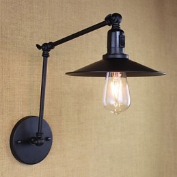 Retro Matt Schwarz Gürtel Langarm Doppel Schalter Wand