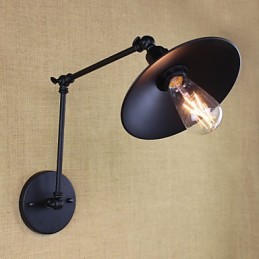 Retro Matt Schwarz Gürtel Langarm Doppel Schalter Wand