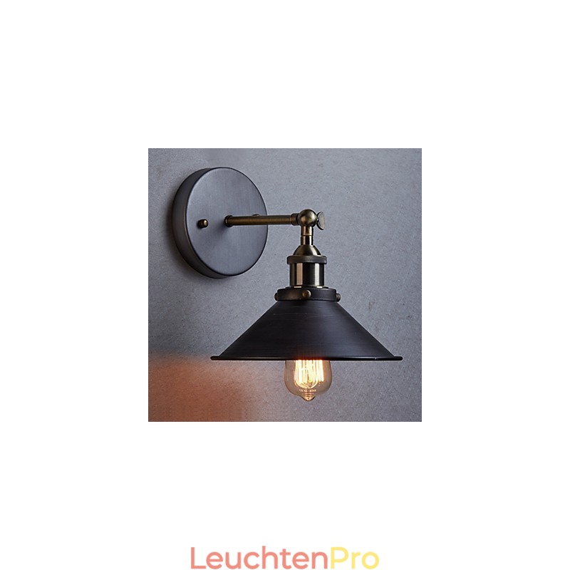 Industrielle Vintage Edison Simplicity 1 Licht Wandhalterung Esszimmer Arbeitszimmer Büro Flur Metall Wandleuchte