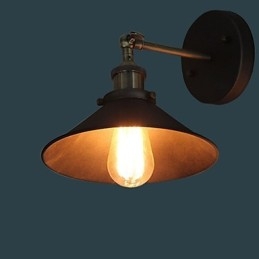 Industrielle Vintage Edison Simplicity 1 Licht Wandhalterung Esszimmer Arbeitszimmer Büro Flur Metall Wandleuchte