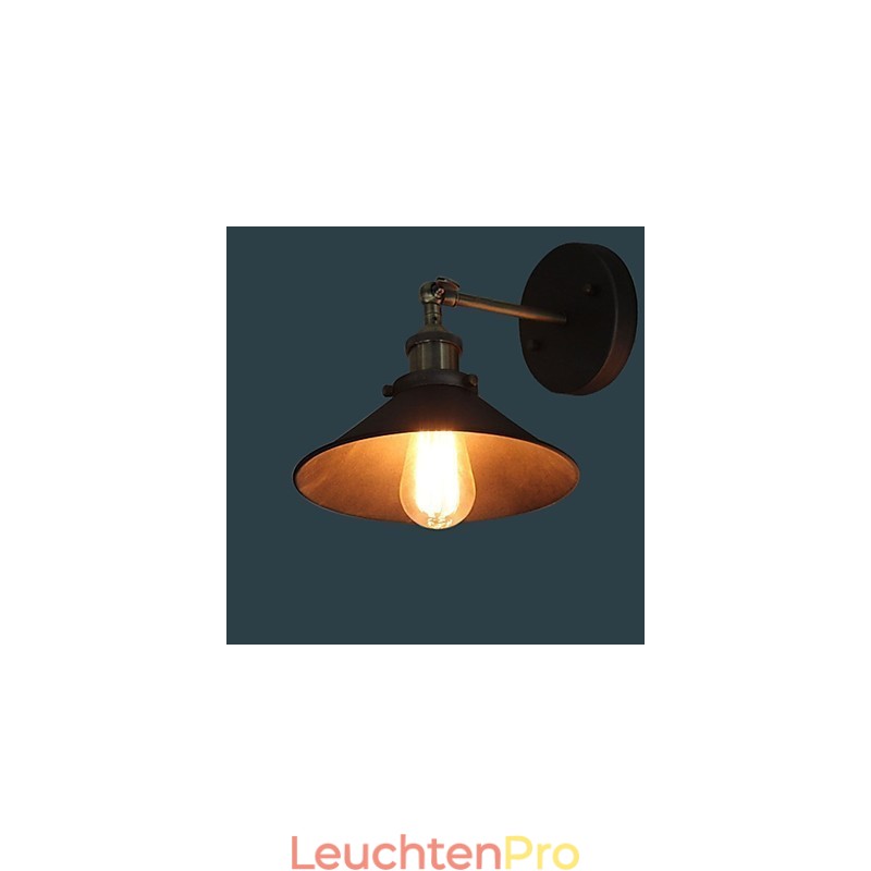 Industrielle Vintage Edison Simplicity 1 Licht Wandhalterung Esszimmer Arbeitszimmer Büro Flur Metall Wandleuchte