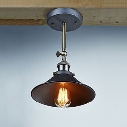 Industrielle Vintage Edison Simplicity 1 Licht Wandhalterung Esszimmer Arbeitszimmer Büro Flur Metall Wandleuchte