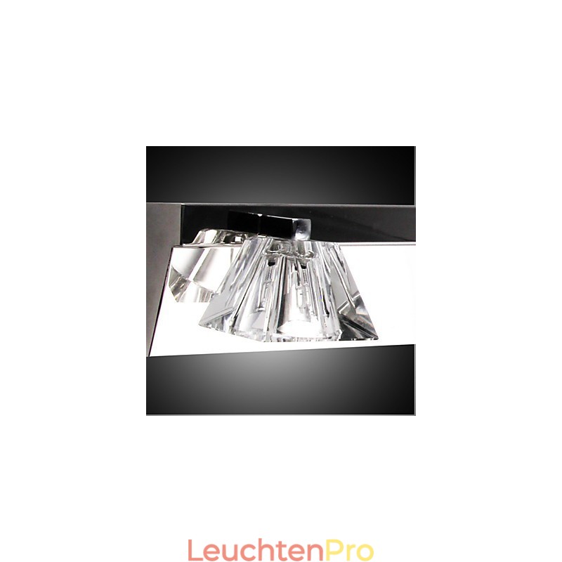 Moderne Wandleuchte mit Glasschirm 4-flammig Spiegelfront