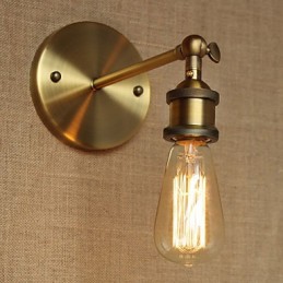 Amerikanischen Bar Cafe Restaurant Nacht Minimalistischen Gang Bronze Schmiedeeisen Wand Leuchte