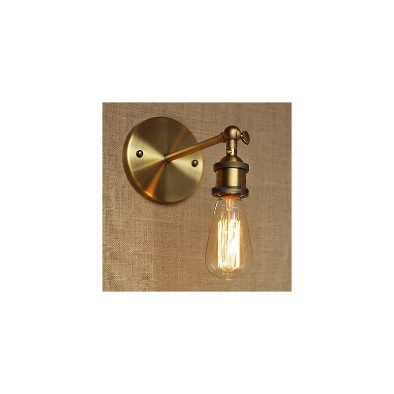 Amerikanischen Bar Cafe Restaurant Nacht Minimalistischen Gang Bronze Schmiedeeisen Wand Leuchte