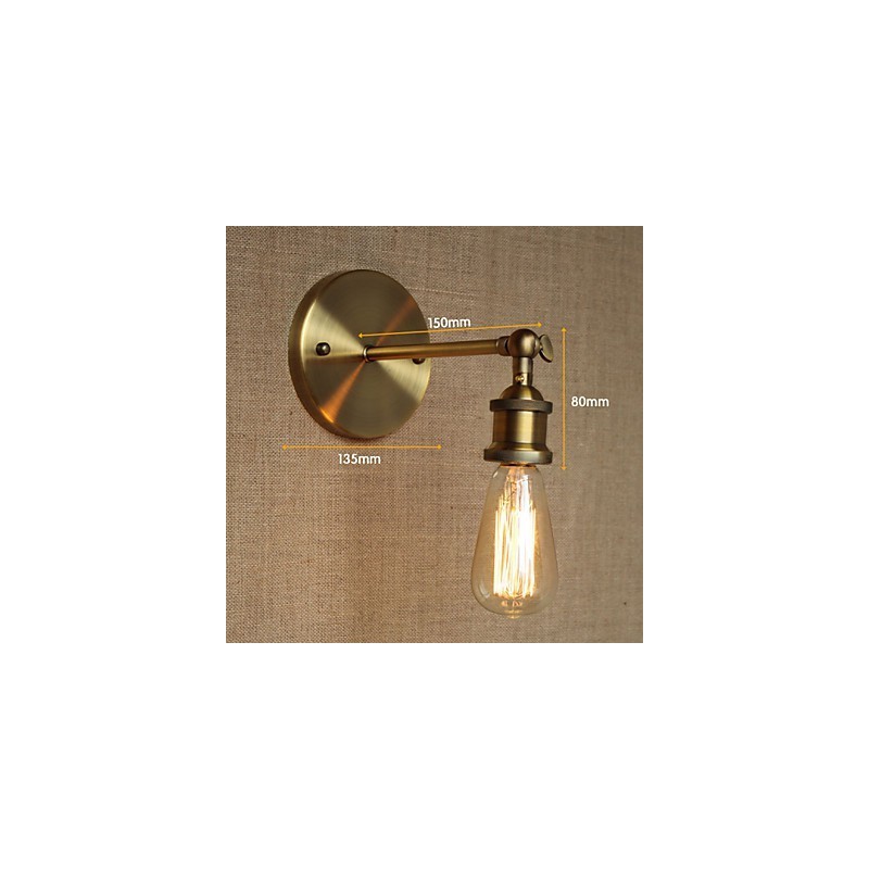 Amerikanischen Bar Cafe Restaurant Nacht Minimalistischen Gang Bronze Schmiedeeisen Wand Leuchte