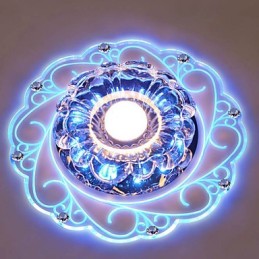 Kristall Deckenleuchte Spotlight SMD 3W Kreative Lampe Leuchtstoffröhre Bunte Farbe Dome Licht