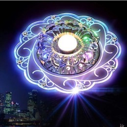 Kristall Deckenleuchte Spotlight SMD 3W Kreative Lampe Leuchtstoffröhre Bunte Farbe Dome Licht