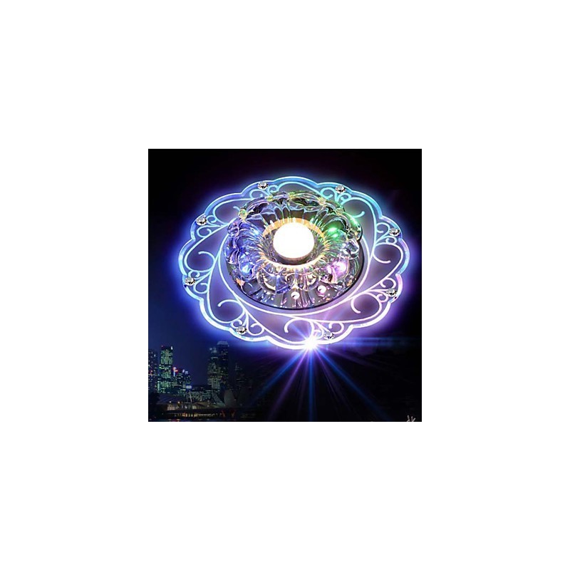 Kristall Deckenleuchte Spotlight SMD 3W Kreative Lampe Leuchtstoffröhre Bunte Farbe Dome Licht