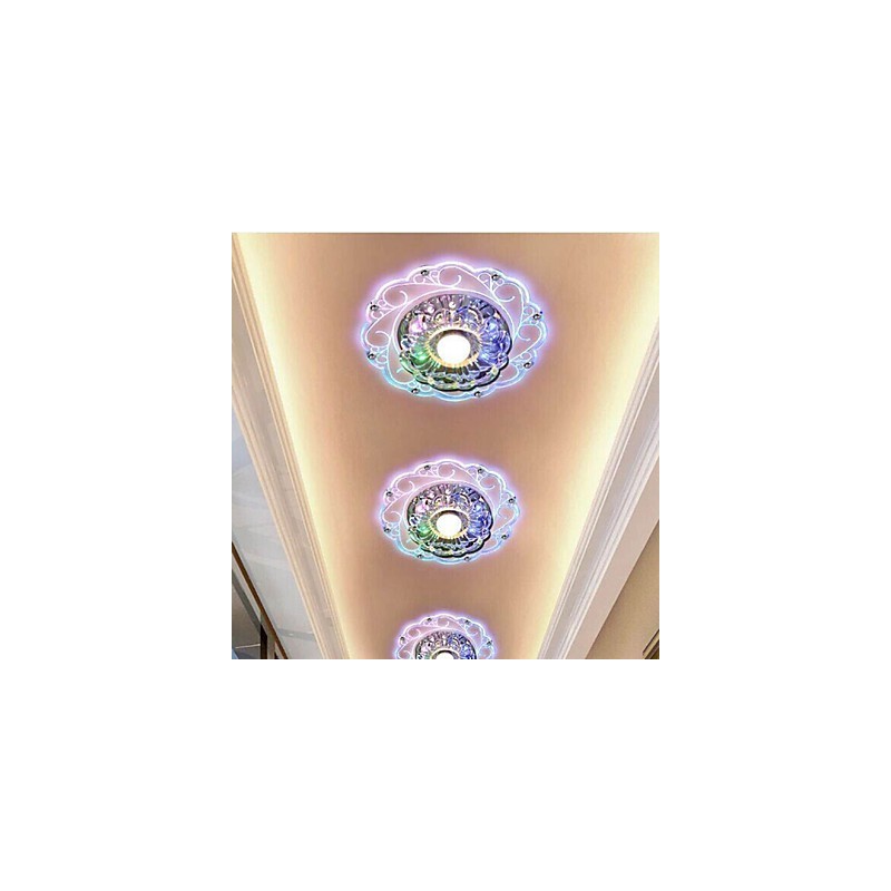 Kristall Deckenleuchte Spotlight SMD 3W Kreative Lampe Leuchtstoffröhre Bunte Farbe Dome Licht