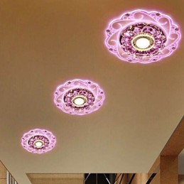 Kristall Deckenleuchte Spotlight SMD 3W Kreative Lampe Leuchtstoffröhre Bunte Farbe Dome Licht