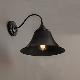 Designer Duds Loft Stil Antike Schwarze Eisenkappe Wandlampe