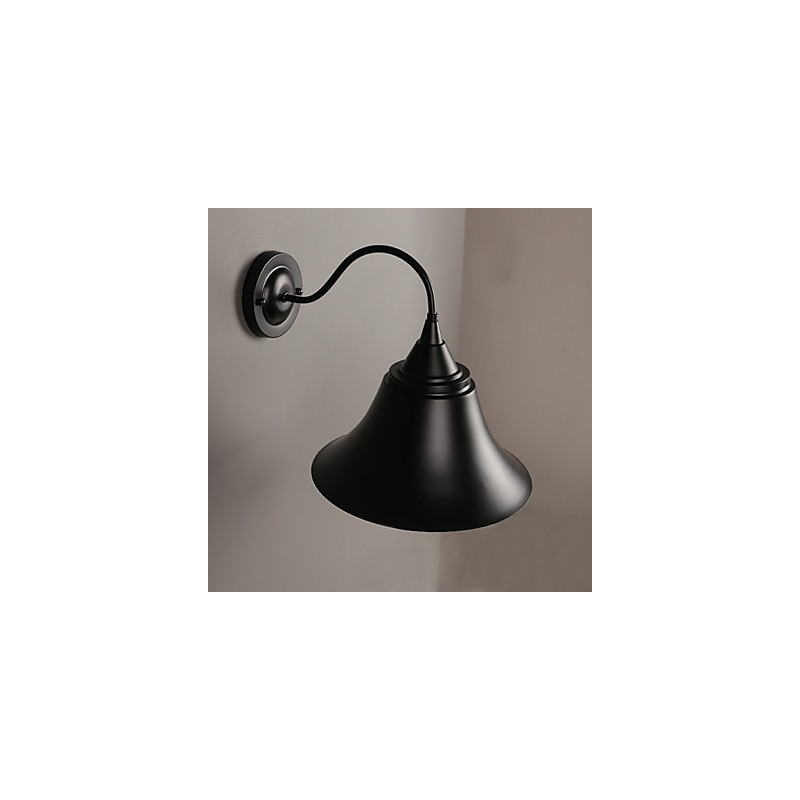 Designer Duds Loft Stil Antike Schwarze Eisenkappe Wandlampe