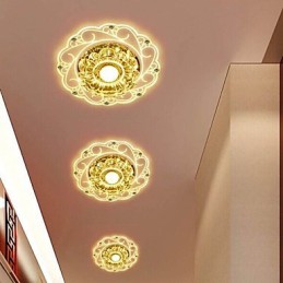 Kristall Deckenleuchte Spotlight SMD 3W Kreative Lampe Leuchtstoffröhre Bunte Farbe Dome Licht