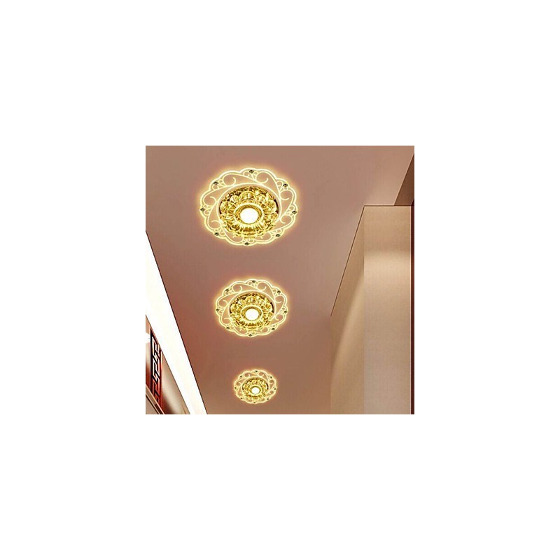 Kristall Deckenleuchte Spotlight SMD 3W Kreative Lampe Leuchtstoffröhre Bunte Farbe Dome Licht