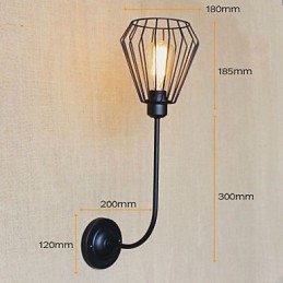 Amerikanischen Land Kreative Eisen Ellenbogen Antike Einzel Kopf Lampe Nachttisch